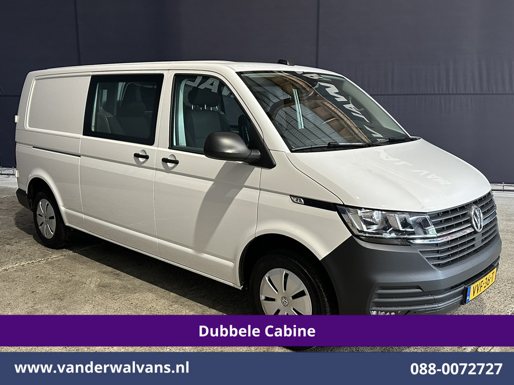 Volkswagen Transporter 2.0 TDI L2H1 Dubbele Cabine Euro6 Airco | 5-Zits | Navigatie | Trekhaak | Apple Carplay Android Auto, Cruisecontrol, Parkeersensoren 10