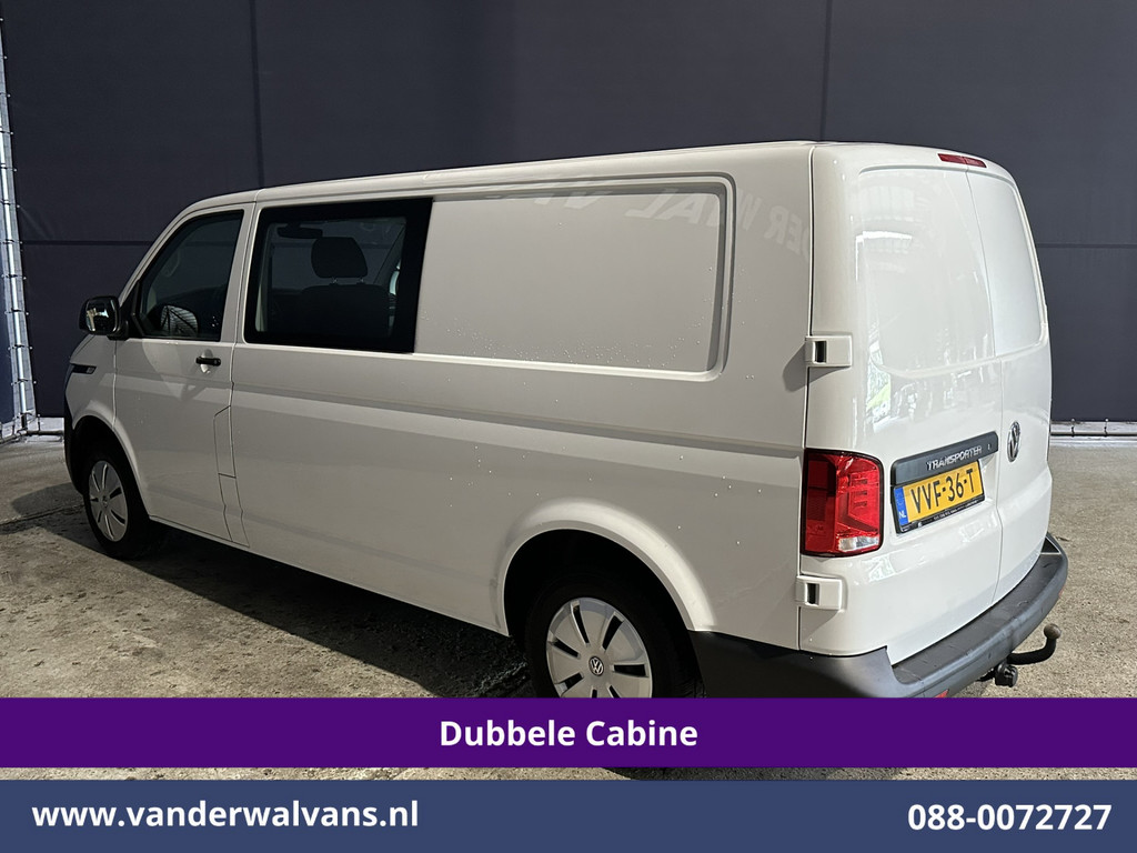 Volkswagen Transporter 2.0 TDI L2H1 Dubbele Cabine Euro6 Airco | 5-Zits | Navigatie | Trekhaak | Apple Carplay Android Auto, Cruisecontrol, Parkeersensoren 11