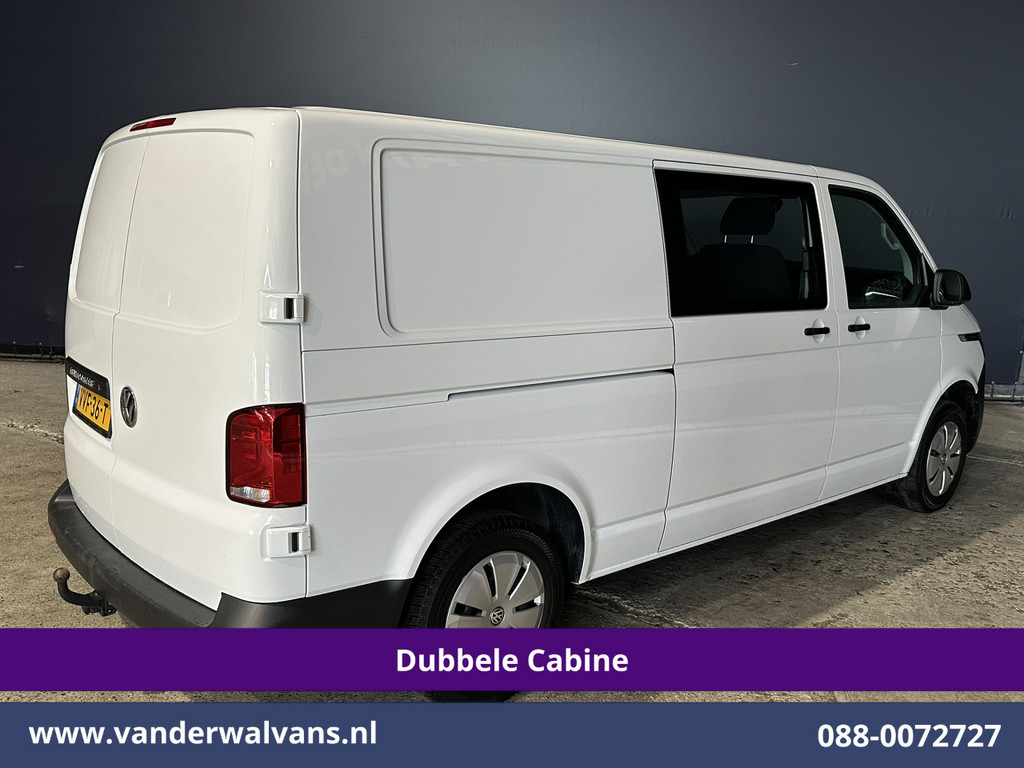 Volkswagen Transporter 2.0 TDI L2H1 Dubbele Cabine Euro6 Airco | 5-Zits | Navigatie | Trekhaak | Apple Carplay Android Auto, Cruisecontrol, Parkeersensoren 12