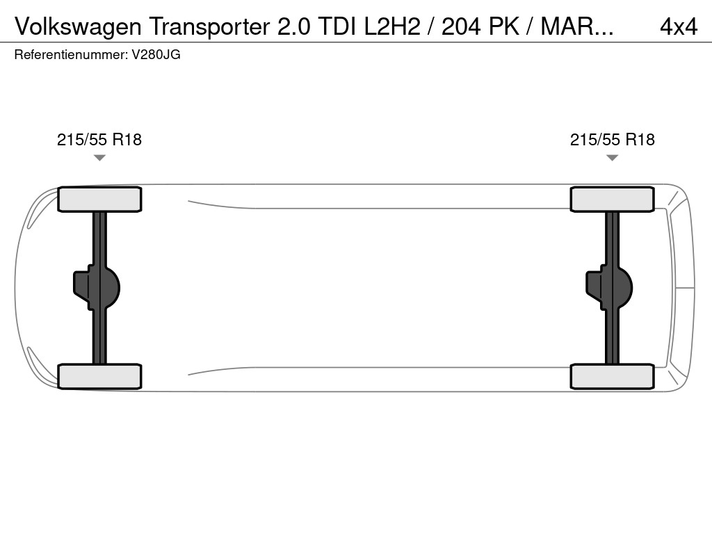 Volkswagen Transporter 2.0 TDI L2H2 / 204 PK / MARGE / ADD-Cruise / NAVI + Camera / Trekhaak / 2x Elek-Schuifdeuren / Leder + Verw 18