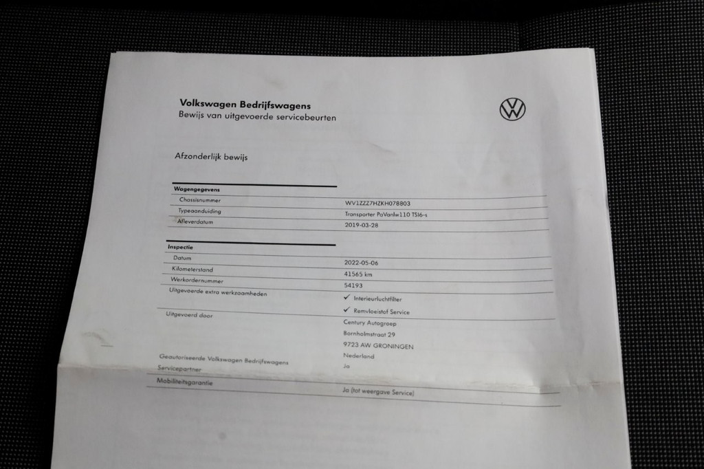 Volkswagen Transporter 2.0 TSI 150pk Benzine L2H3 Trendline Airco/Camera BPM-vrij 03-2019 8