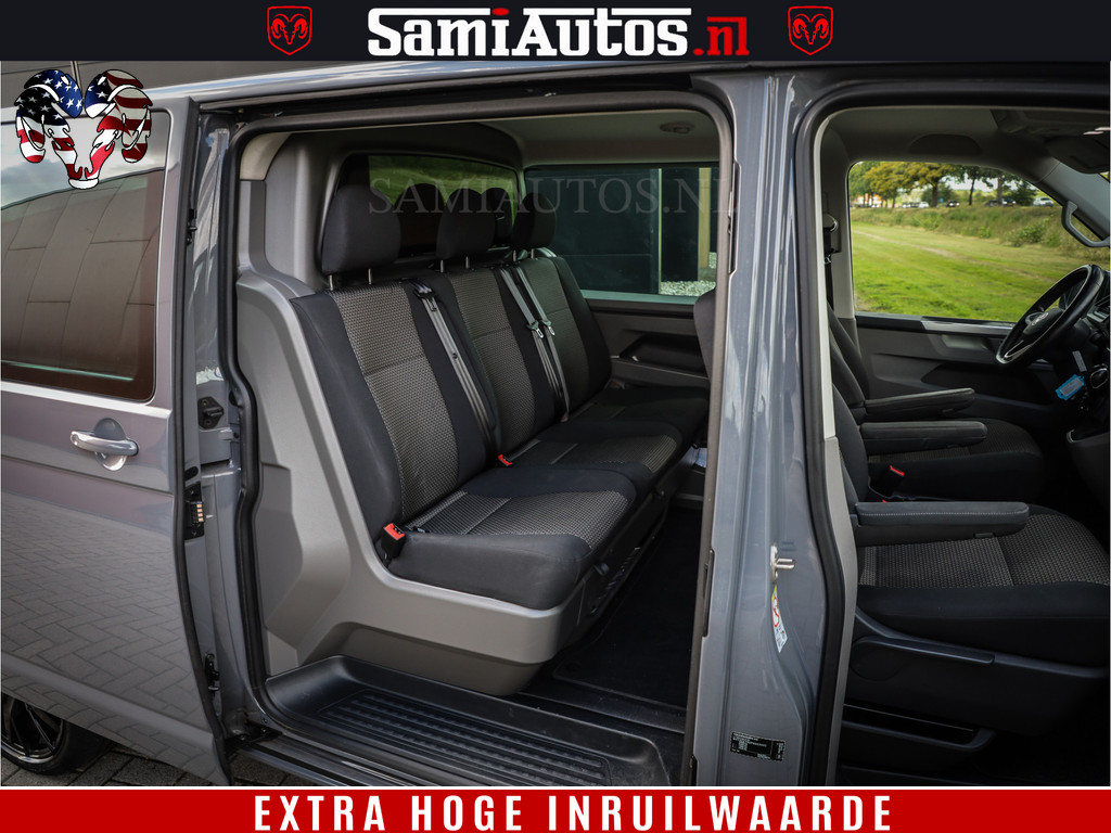 Volkswagen Transporter Bulli 2.0 TDI L2H1 30 DC | Full Led | 20 Inch Wielen | Dubbele Cabine | Nardo Grey | 5 Perssons | Trekhaak | 14