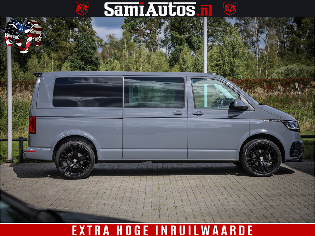 Volkswagen Transporter Bulli 2.0 TDI L2H1 30 DC | Full Led | 20 Inch Wielen | Dubbele Cabine | Nardo Grey | 5 Perssons | Trekhaak | 15