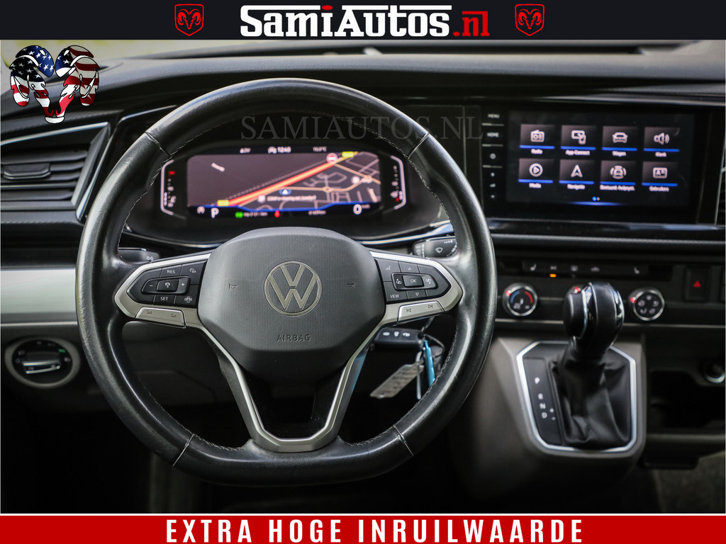 Volkswagen Transporter Bulli 2.0 TDI L2H1 30 DC | Full Led | 20 Inch Wielen | Dubbele Cabine | Nardo Grey | 5 Perssons | Trekhaak | 16