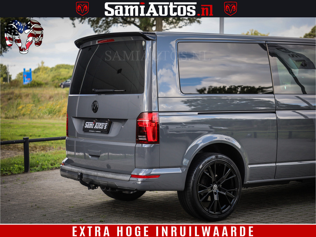 Volkswagen Transporter Bulli 2.0 TDI L2H1 30 DC | Full Led | 20 Inch Wielen | Dubbele Cabine | Nardo Grey | 5 Perssons | Trekhaak | 18