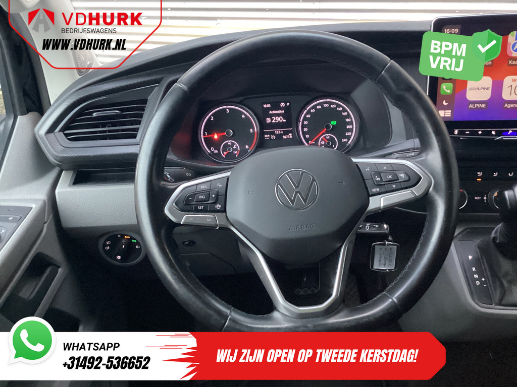 Volkswagen Transporter T6.1 2.0 TDI 150 pk DSG Aut. L2 DC Dubbel Cabine LED/ 20 LMV/ Elek. Schuifdeur/ Alpine/ Leder/ Climate/ Cruise/ Camera/ Trekhaak 14