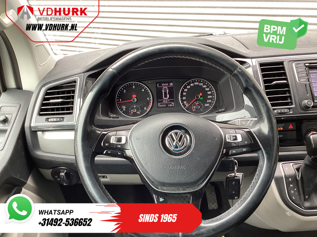 Volkswagen Transporter T6 2.0 TDI 150 pk DSG Aut. L2 Highline E6 DC Dubbel Cabine BPM VRIJ! Leder/ Cruise/ PDC/ Sidebars/ Trekhaak/ LMV/ DAB 13
