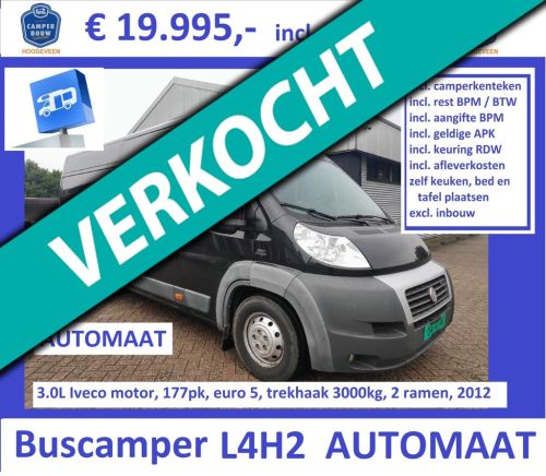 Fiat Ducato 2012 3.0L 177pk AUTOMAAT L4H2 Cruise Airco 2x airbag
