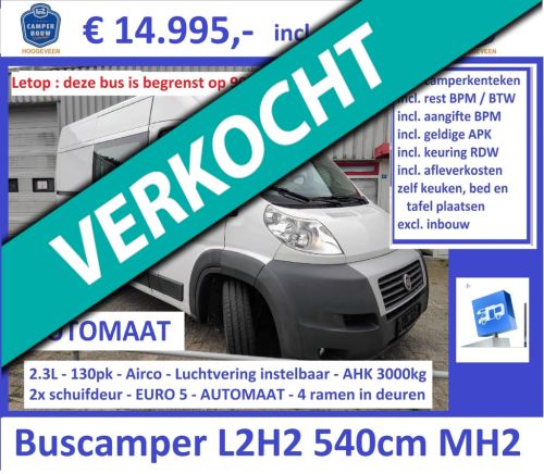 Fiat Ducato 2013 2.3L AUTOMAAT l2h2 airco 2x Airbag!! luchtvering
