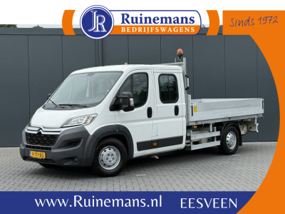 Citroen Jumper 2.2 HDI 150 PK PICK UP / 3 ZIJDIGE KIPPER / L4 MAXI / 1e EIG. / 7 PERS. DUBBEL CABINE / AIRCO / NAVI / CAMERA / 3 TONS TREKHAAK