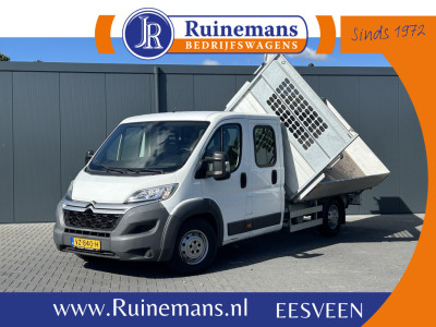 Citroen Jumper 35 2.2 HDI 150 PK / L4 / 3 ZIJDIGE KIPPER / 7-PERS DUBBELE CABINE / AIRCO / 1e EIG. / 3 TONS TREKHAAK / CAMERA / NAVI