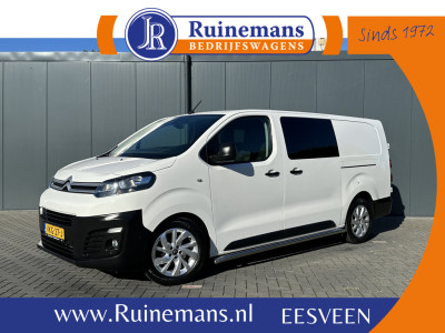 Citroën Jumpy 2.0 BlueHDI 180 PK / AUTOMAAT / L3H1 / DUBBEL CABINE / 2x SCHUIFDEUR / TREKHAAK / CAMERA / BLIND SPOT / ECC / CRUISE / 6 PERSOONS