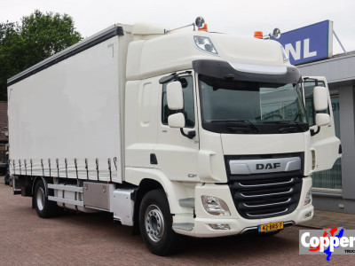 DAF CF 410 Schuifzeil + Dhollandia klep 2500 kg
