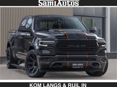 Dodge RAM BEAST | LIMITED 5.7 V8 HEMI | HUD | STRIPING | BREDE WIELEN | BLACK ON BLACK | LUCHTVERING | BOM VOL | DC | CREW CAB DUBBELE CABINE | 5 PERSOONS | GRIJSKENTEKEN | foto 14