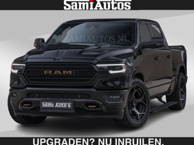 Dodge RAM BLACK ON BLACK LIMITED | 5.7 V8 402 PK | 74950,- | HUD | DIKKE WIELEN | LUCHTVERING | LUXE LEDER | ADAPTIVE CRUISE | COMFORT STOELEN | BOM VOL | DUBBELE CABINE 5 PERSOONS | LUXE BEDRIJFSAUTO | DC |