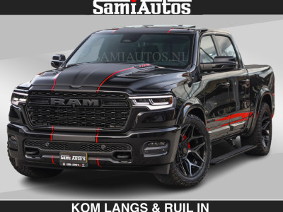 Dodge RAM LIMITED 2027 5.7 V8 HEMI | MAXIMAAL UITGERUST | DUBBELE CABINE | 5 PERSOONS | DC | Allernieuwste Limited uitvoering â volledig uitgerust met alle opties, inclusief MWK en normale laadbak.