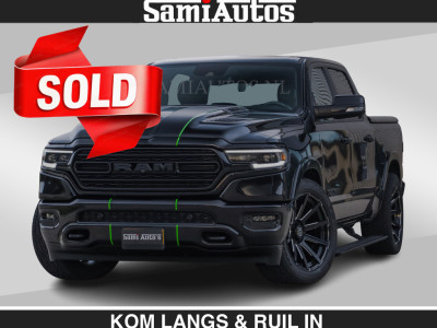 Dodge RAM LIMITED 5.7 V8 HEMI | TOP STAAT | EUR59950,- excl | BOM VOL | HUD | LUCHTVERING | STRIPING | BREDE WIELEN | OPEN UITLAAT KLEP | ADAPTIVE | PANO |  DC | CREW CAB | DUBBELE CABINE | 5 PERSOONS |