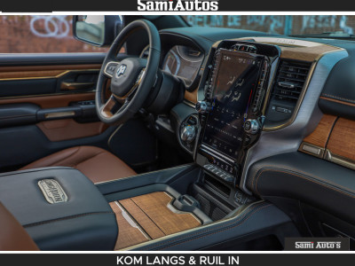 Dodge RAM LONGHORN BRUIN LEDER 5,7L V8 HEMI | VIRTUAL |  HEAD UP | PANODAK | LUCHTVERING | BOM VOL | DC |  402 PK | CREW CAB | DUBBELE CABINE | 4X4 | 5 PERSOONS | GRIJSKENTEKEN | LIMITED foto 9