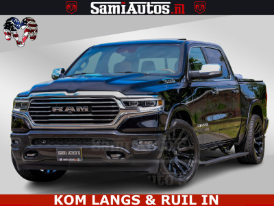 Dodge RAM LONGHORN ® EDITION | NEW SADDLE LEATHER | VIRTUAL |  HEAD UP | PANODAK | LUCHTVERING | BOM VOL | DC | 5,7L V8 HEMI 402 PK | CREW CAB | DUBBELE CABINE | 4X4 | 5 PERSOONS | GRIJSKENTEKEN | LIMITED