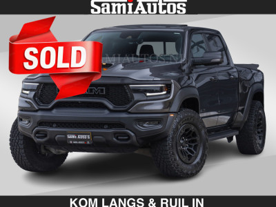 Dodge RAM TRX HELLCAT 712 PK 6.2 V8 | BLACK EDITION | BOM VOL | GRANITE MET ZWART LEDER RODE STIKSELS | CREW CAB DUBBELE CABINE DC | 5 PERSOONS GRIJS KENTEKEN |