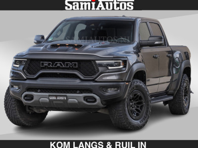 Dodge RAM TRX HELLCAT 712 PK 6.2 V8 | BOM VOL | GRANITE MET ZWART LEDER RODE STIKSELS | CREW CAB DUBBELE CABINE DC | 5 PERSOONS GRIJS KENTEKEN |