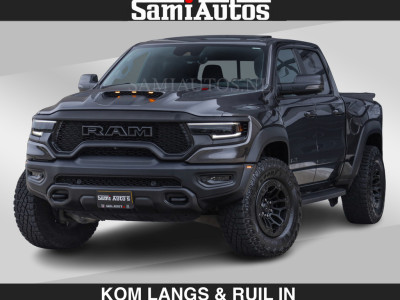Dodge RAM TRX HELLCAT 712 PK 6.2 V8 SUPERCHARGER | BLACK EDITION | BOM VOL | GRANITE MET ZWART LEDER RODE STIKSELS | CREW CAB DUBBELE CABINE DC | 5 PERSOONS GRIJS KENTEKEN |
