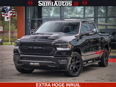 Dodge Ram 1500 SPORT BLACK EDITION | 4X4 5.7 V8 | VOL OPTIES | 360 CAMERA | APPLE CARPLAY | 3500KG | 22INCH NIGHT | FULL LED | ADAPTIVE CRUISE | MEMORY SEATS | LEDER | DUBBELE CABINE | CREWCAB