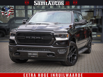Dodge Ram 1500 SPORT BLACK EDITION | 4X4 5.7 V8 | VOL OPTIETS | 360 CAMERA | APPLE CARPLAY | 3500KG | 22INCH NIGHT | FULL LED | ADAPTIVE CRUISE | MEMORY SEATS | LEDER | DUBBELE CABINE | CREWCAB