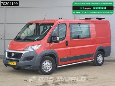 Fiat Ducato 130pk Dubbel Cabine L2H1 Trekhaak Airco Camera Werkplaatsinrichting APK 09-2026 Euro6 DC Doka Mixto L2 Airco Trekhaak