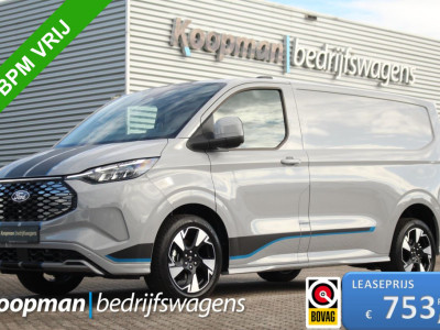 Ford E-Transit Custom 320 L1H1 Sport | 71kWh | 160kW/218pk | Trekgewicht 2300kg | Stoel+Stuurverw. | Camera | Carplay/Android | Lease 753,- p/m