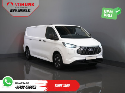 Ford E-Transit Custom 340 L2 65 kWh 330 km WLTP 2.3t Trekverm./ Snellader/ LED/ Standkachel/ Stoelverw./ Stuur.Verw./ Voorruit.Verw./ Carplay/ Camera/ Climate/ PDC/ Cruise