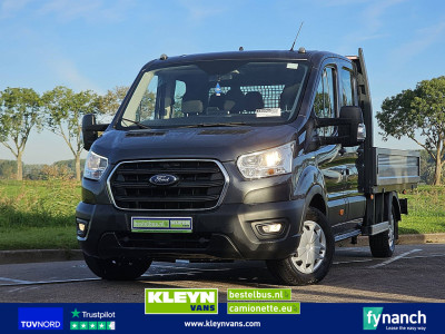 Ford TRANSIT 2.0 Dubbele Cabine Open-Laadbak XL Navi 1e Eigenaar Trekhaak Euro6 130Pk