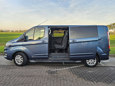 Ford TRANSIT CUSTOM 2.0 L2 DC ac automaat EURO6 dubbele schuifdeur carplay trekhaak treeplanken LM velgen foto 18