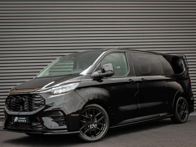 Ford TRANSIT CUSTOM 320 2.0 TDCI L2H1 MS-RT DC AWD DUBBEL CABINE BPM VRIJ / KUIPSTOELEN / DIRECT RIJDEN / NAVIGATIE / FULL BLACK