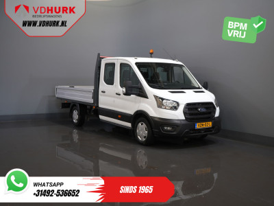 Ford Transit 2.0 TDCI 130 pk DC Dubbel Cabine Open Laadbak/ 7 Pers./ 3.0t Trekverm./ Carplay/ Cruise/ Climate/ Pick Up