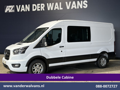 Ford Transit 2.0 TDCI 131pk L3H2 Dubbele Cabine Euro6 Airco | Xenon | 5-Zits | Navigatie | LED | Apple Carplay Cruisecontrol, Android Auto, Parkeersensoren, LM Velgen foto 10