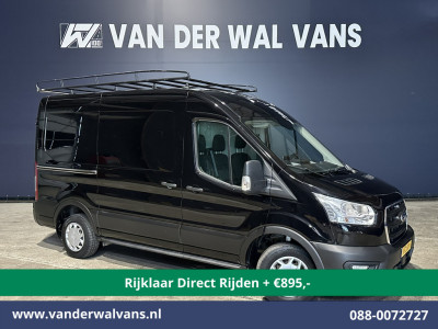 Ford Transit 2.0 TDCI L2H2 Euro6 *Nieuwe apk* Airco | Camera | Navigatie | Imperiaal | Trekhaak | Trap Cruisecontrol, Parkeersensoren, Bijrijdersbank