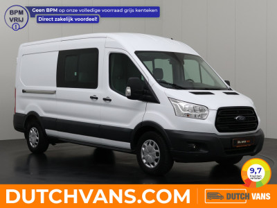 Ford Transit 2.0TDCi 130PK L3H2 Dubbele Cabine | 7-Persoons | Navigatie | Camera | Airco | Cruise | 2800Kg Trekhaak