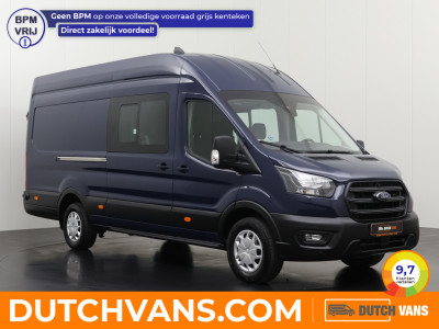 Ford Transit 2.0TDCi 165PK L4H3 Jumbo Dubbele Cabine | 6-Persoons | Airco | Cruise | Camera
