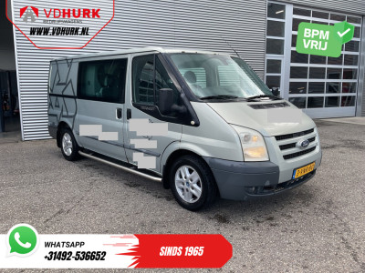 Ford Transit 2.2 TDCI DC Dubbel Cabine EXPORT 2.8t Trekverm./ 2x Schuifdeur/ Stoelverw./ Navi/ Airco/ Cruise/ 16?LMV/ Sidebars/ Trekhaak