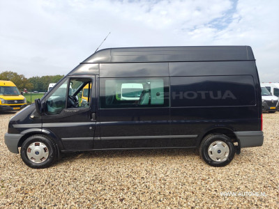Ford Transit 330L 2.4 140 pk TDCI Dubbele Cabine 5 Pers, H3 L2 , 1e Eig, Airco , Geen btw foto 2