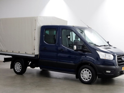 Ford Transit 350 2.0 TDCI 130pk 4x4 L2H1 Trend D.C. Open laadbak met huif 06-2020 12