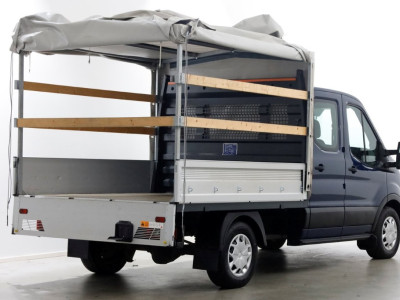 Ford Transit 350 2.0 TDCI 130pk 4x4 L2H1 Trend D.C. Open laadbak met huif 06-2020 15