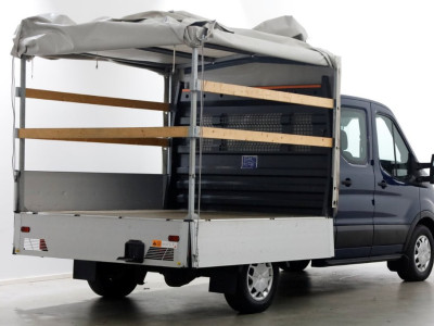 Ford Transit 350 2.0 TDCI 130pk 4x4 L2H1 Trend D.C. Open laadbak met huif 06-2020 16