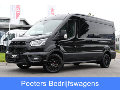 Ford Transit 350 2.0 TDCI L3H2 Black Edition Camera, Cruise, Carplay, 185pk, Xenon, Multimedia, Automaat, Trekhaak, Sensoren, Uniek!