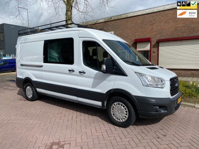 Ford Transit 350 2.2 TDCI L3H2 DC Trend / 2015 / Euro5 / Airco / 185.056 KM NAP / Cruise Control / 92KW=125PK / Airbag / 6 Bak /