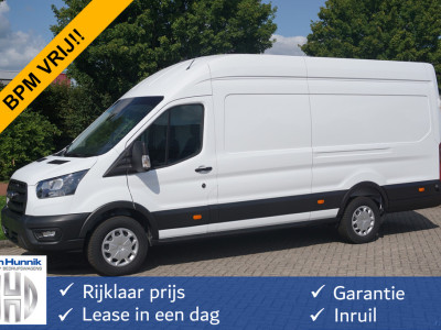 Ford Transit 350L 130PK L4H3 BPM VRIJ!! 12 Sync4 Navi, Trekhaak, Stoel-Stoel!! NR. 438