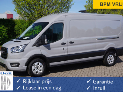 Ford Transit 350L L3H2 Limited AUT-8 165PK BPM VRIJ Navi, Adap. Cruise, 360Â° Cam, Trekhaak, 2x Schuifdeur!! NR. 219