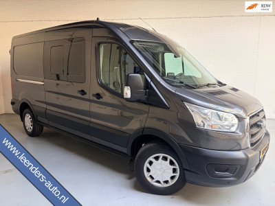 Ford Transit Dubbel Cabine 350 2.0 TDCI 170PK euro6 L3H2 Trend RWD, 6Persoons, Airco, Trekhaak 2800KG, Metallic lak, Nieuwe APK