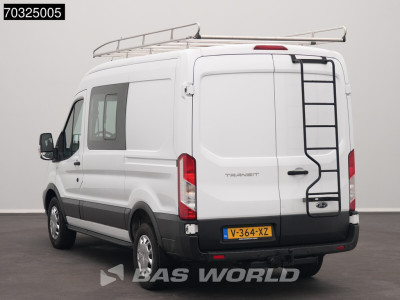 Ford Transit 105pk Dubbel Cabine L2H2 Trekhaak Airco Cruise Parkeersensoren v+a Imperiaal Euro6 L2 DC Doka Mixto Airco Trekhaak Cruise control 6